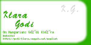 klara godi business card